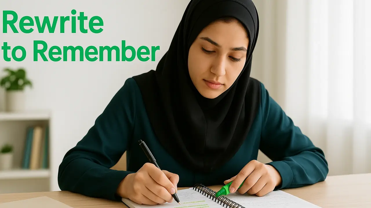 بازنویسی برای مرور مطالب