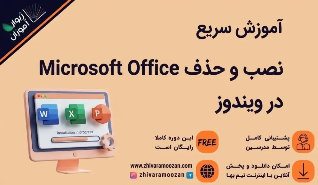 آموزش کامل نصب و حذف  Microsoft Office در ویندوز