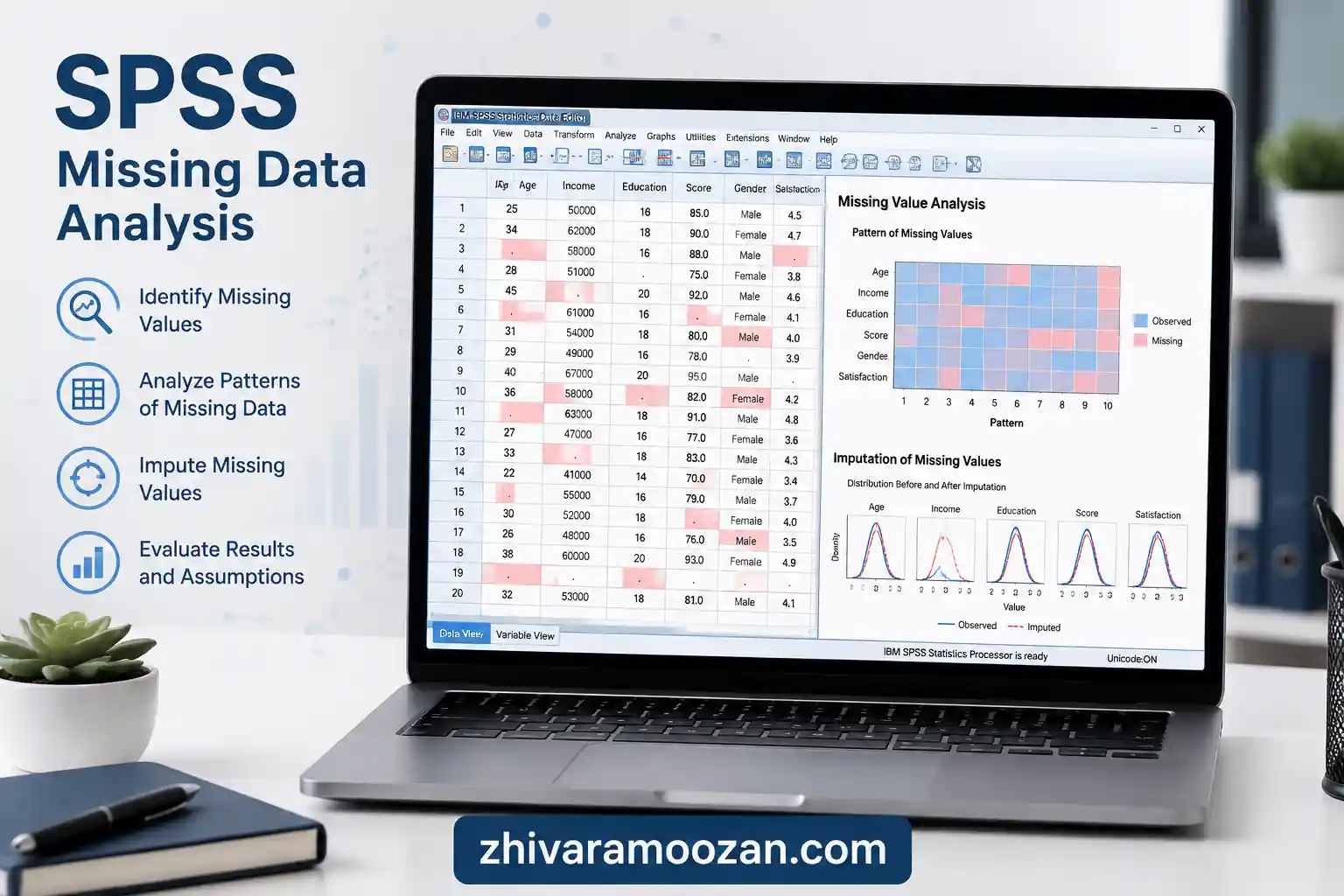 چگونه در SPSS داده‌های گم‌شده (Missing Data) را بدون آسیب به نتایج مدیریت کنیم؟